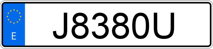 Numer rejestracyjny J8380U posiada SUZUKI SAMURAI