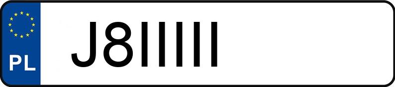 Numer rejestracyjny J8IIIII posiada SEAT LEON SPORTSTOURER