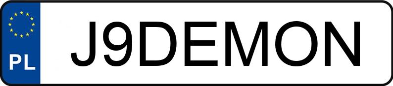 Numer rejestracyjny J9DEMON posiada BMW 5