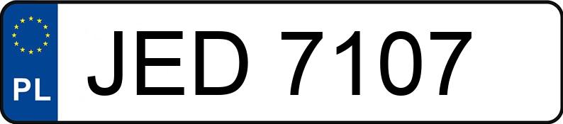 Numer rejestracyjny JED 7107 posiada Volkswagen Garbus - JED7107