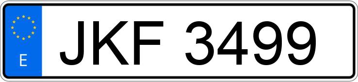 Numer rejestracyjny JKF3499 posiada BMW 