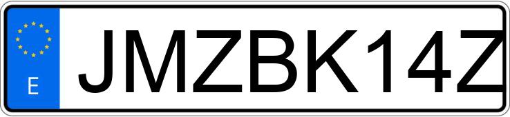 Numer rejestracyjny JMZBK14Z591817494 posiada MAZDA MAZDA3