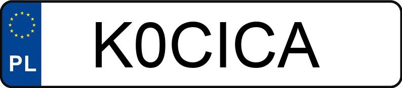 Numer rejestracyjny K0CICA posiada AUDI A3