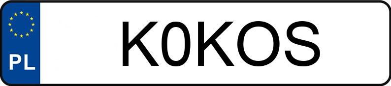 Numer rejestracyjny K0KOS posiada AUDI A4 2.0 TFSI Kat. MR`07 E4 B8 A4 2.0 TFSI Kat. MR`07 E4 B8