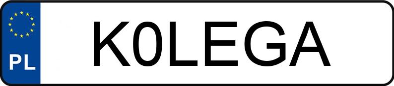 Numer rejestracyjny K0LEGA posiada POLSKI FIAT 126P 650