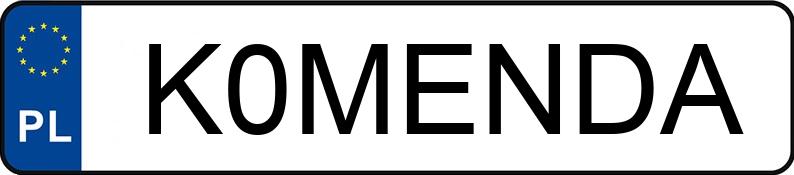 Numer rejestracyjny K0MENDA posiada KAWASAKI Szosowe 600 do 1000 ccm Z 900