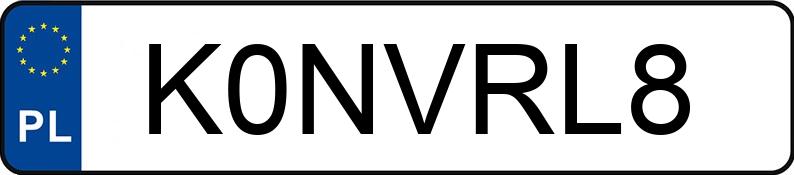 Numer rejestracyjny K0NVRL8 posiada VOLKSWAGEN GOLF Numer rejestracyjny K0NVRL8 posiada VOLKSWAGEN GOLF