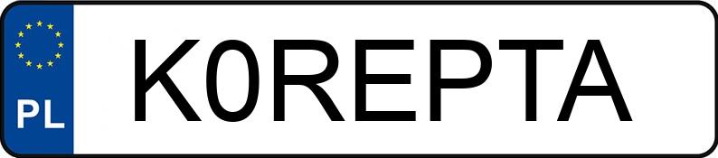 Numer rejestracyjny K0REPTA posiada FORD FOCUS ST