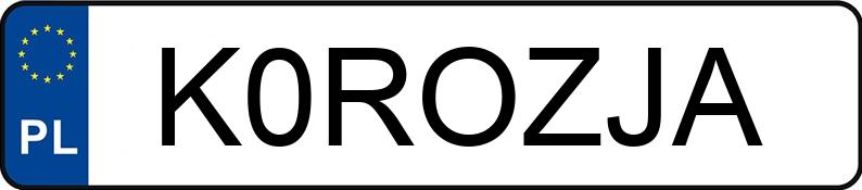 Numer rejestracyjny K0ROZJA posiada TOYOTA Camry 3.0 Kat. MR`86 GX Numer rejestracyjny K0ROZJA posiada TOYOTA Camry 3.0 Kat. MR`86 GX