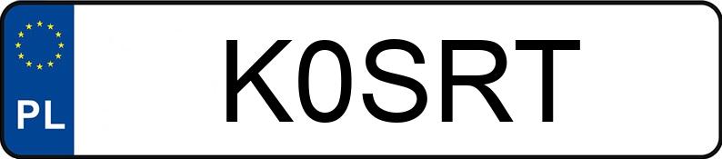Numer rejestracyjny K0SRT posiada JEEP GRAND CHEROKEE SRT Numer rejestracyjny K0SRT posiada JEEP GRAND CHEROKEE SRT