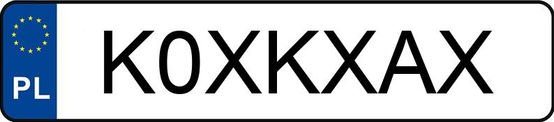 Numer rejestracyjny K0XKXAX posiada AUDI Q7