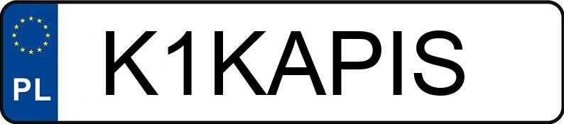 Numer rejestracyjny K1KAPIS posiada BMW 118 Diesel MR`15 E6 F20/F21 118 Diesel MR`15 E6 F20/F21