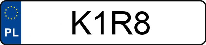 Numer rejestracyjny K1R8 posiada BMW 335