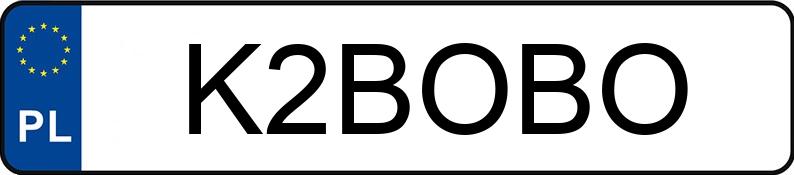 Numer rejestracyjny K2BOBO posiada TOYOTA TOYOTA C-HR