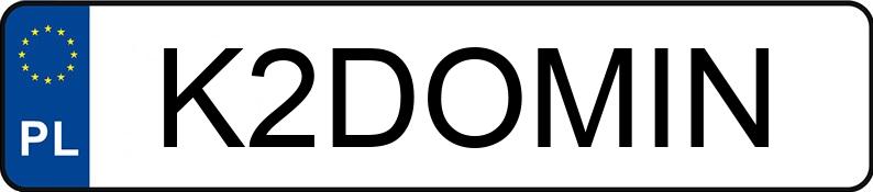 Numer rejestracyjny K2DOMIN posiada IVECO 35C16