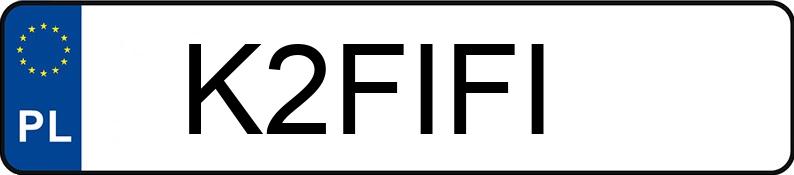 Numer rejestracyjny K2FIFI posiada TOYOTA AYGO