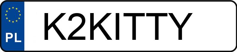 Numer rejestracyjny K2KITTY posiada TOYOTA GT 86 2.0 MR`12 E5 Premium