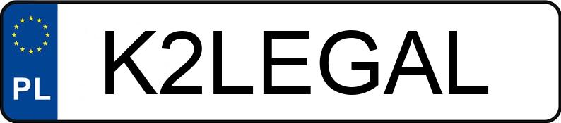 Numer rejestracyjny K2LEGAL posiada PORSCHE Cayenne III MR`17 E6 S&S Tiptronic S