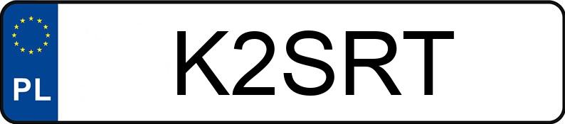 Il numero di registrazione K2SRT ha JEEP Grand Cherokee IV MR`14 E6 SRT8