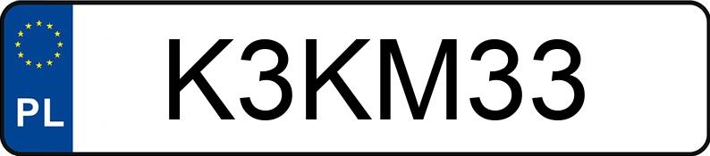 Numer rejestracyjny K3KM33 posiada YAMAHA Sportowe do 600 ccm R 125