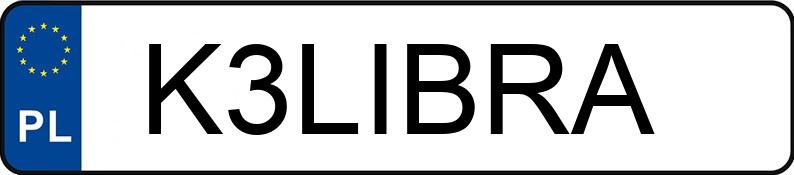 Numer rejestracyjny K3LIBRA posiada OPEL ZAFIRA-A