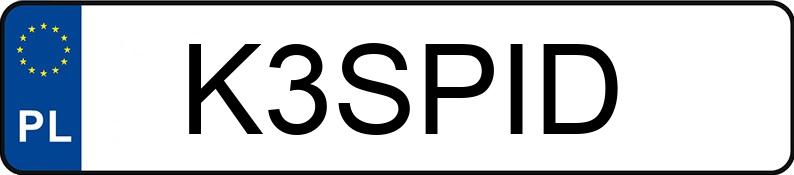 Numer rejestracyjny K3SPID posiada BMW 325 I