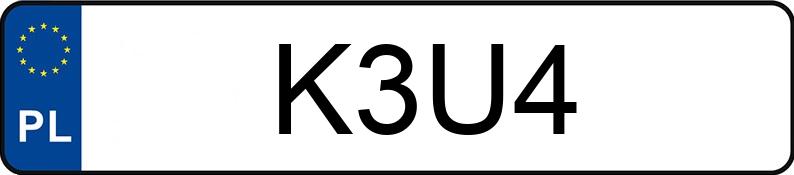 Numer rejestracyjny K3U4 posiada FSO-WARSZAWA SYRENA 104