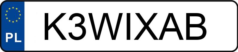 Numer rejestracyjny K3WIXAB posiada BMW 535i MR`10 E5 F10 535i MR`10 E5 F10