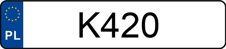 Numer rejestracyjny K420 posiada TOYOTA (USA) Yaris II 1.5 MR`06 Yaris II 1.5 MR`06