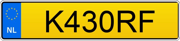 Numer rejestracyjny K430RF posiada CITROEN C3