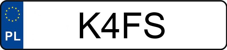 Numer rejestracyjny K4FS posiada AUDI A4