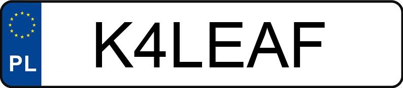 Numer rejestracyjny K4LEAF posiada ALFA ROMEO Giulia 2.9 BI MR`23 E6d-F 952 T Quadrifoglio Aut.