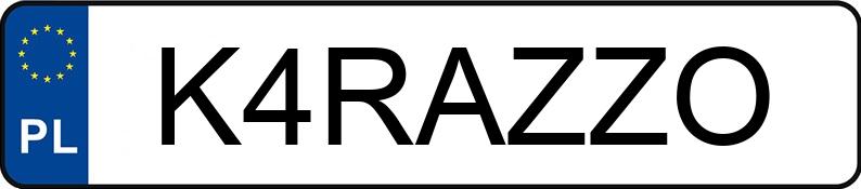 Numer rejestracyjny K4RAZZO posiada BMW M 4 Coupe 3.0 MR`24 E6d/e G82 Compet. xDrive M Drivelogic