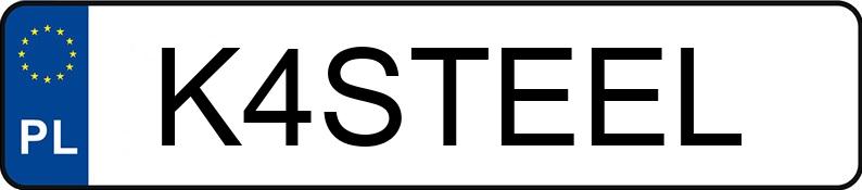 Numer rejestracyjny K4STEEL posiada IVECO/ROMCAR 50C/35