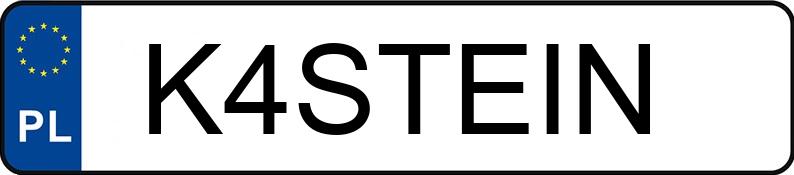 Numer rejestracyjny K4STEIN posiada BENTLEY CONTINENTAL GT