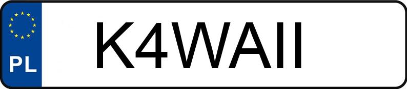 Numer rejestracyjny K4WAII posiada BMW 330i Coupe Kat. MR`02 E3 E46 Ci