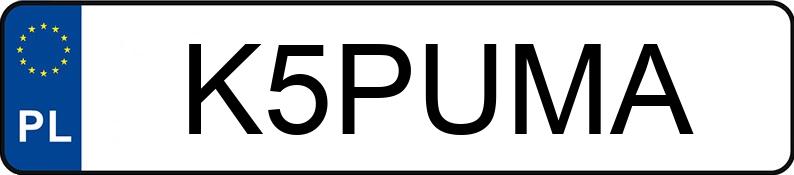 Numer rejestracyjny K5PUMA posiada VOLVO FH Numer rejestracyjny K5PUMA posiada VOLVO FH