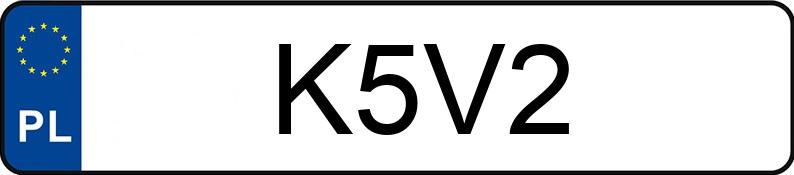 Numer rejestracyjny K5V2 posiada DODGE Grand Caravan 3.6 Kat. MR`11 SXT Aut.