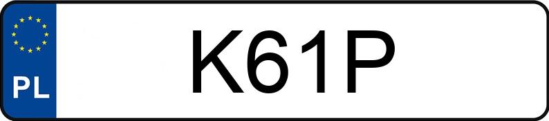 Numer rejestracyjny K61P posiada CHEVROLET CORVETTE