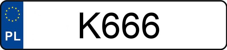 Numer rejestracyjny K666 posiada JEEP GRAND CHEROKEE