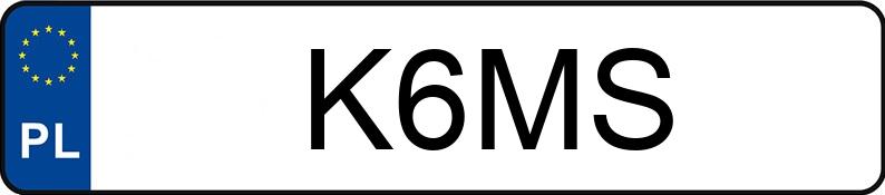 Numer rejestracyjny K6MS posiada DODGE Grand Caravan 3.6 Kat. MR`11 SXT Aut.