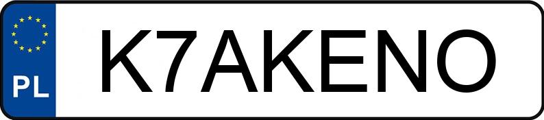 Numer rejestracyjny K7AKENO posiada TOYOTA YARIS CROSS Numer rejestracyjny K7AKENO posiada TOYOTA YARIS CROSS