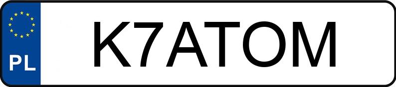 Numer rejestracyjny K7ATOM posiada PORSCHE PANAMERA GTS