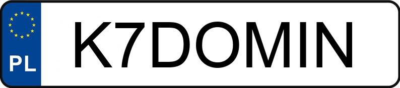 Numer rejestracyjny K7DOMIN posiada IVECO DAILY 35C16 Numer rejestracyjny K7DOMIN posiada IVECO DAILY 35C16