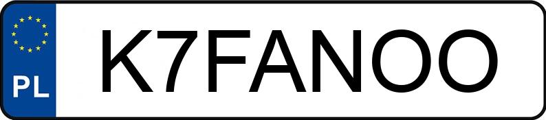 Numer rejestracyjny K7FANOO posiada VOLKSWAGEN PASSAT Numer rejestracyjny K7FANOO posiada VOLKSWAGEN PASSAT