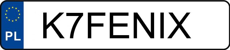 Numer rejestracyjny K7FENIX posiada JEEP WRANGLER UNLIMITED Numer rejestracyjny K7FENIX posiada JEEP WRANGLER UNLIMITED