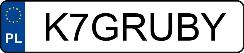 Numer rejestracyjny K7GRUBY posiada BMW 525 D Numer rejestracyjny K7GRUBY posiada BMW 525 D