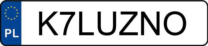 Numer rejestracyjny K7LUZNO posiada MERCEDES-BENZ C 180 MR`14 E6 205 C 180 MR`14 E6 205