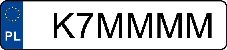 Numer rejestracyjny K7MMMM posiada AUDI Coupe TT 1.8 Kat. MR`98 E3 8 N T