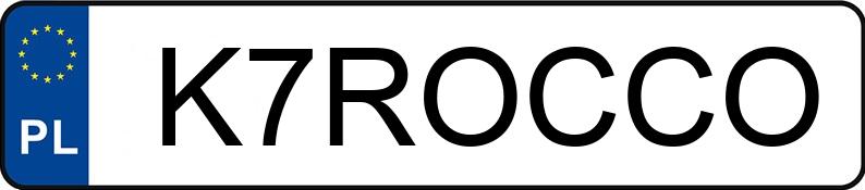 Numer rejestracyjny K7ROCCO posiada VOLKSWAGEN Scirocco GP 2.0 MR`15 E6 Scirocco GP 2.0 MR`15 E6